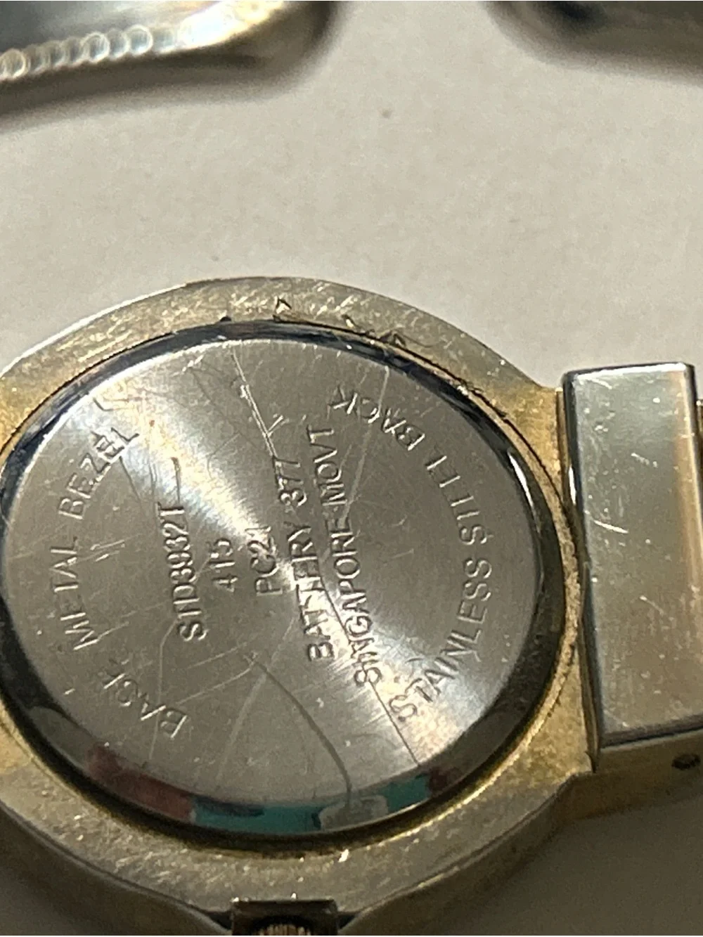 Working Studio Time Cream Enamel Rhinestone Halo Hinged Cuff Watch Y2K